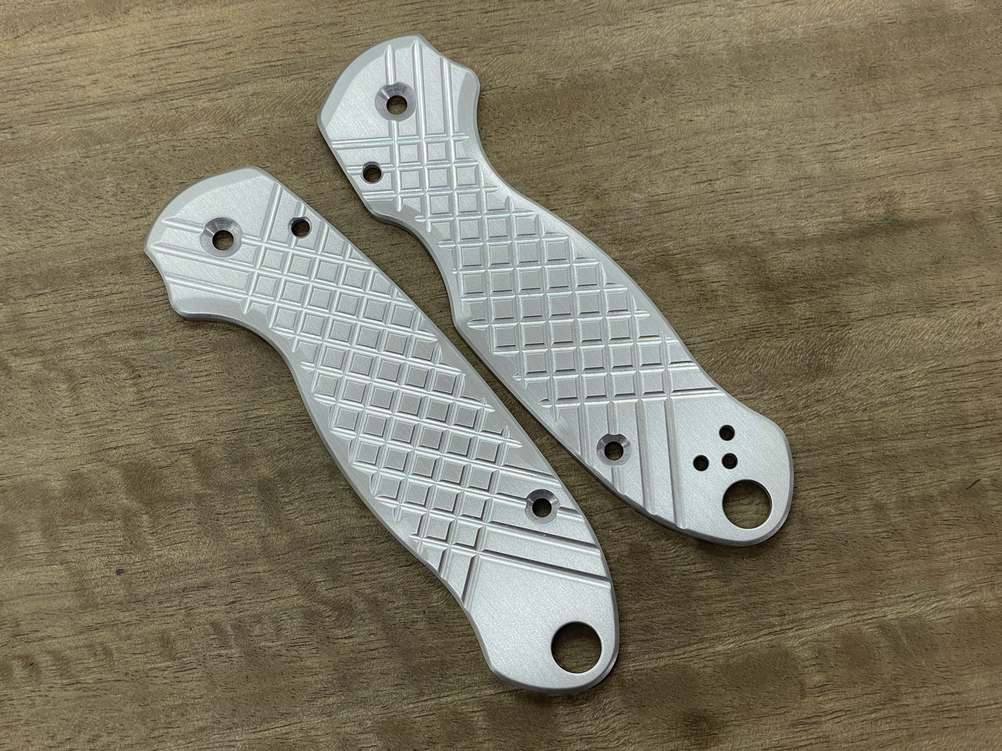 Redesigned FRAG milled Aerospace Aluminum Scales for Spyderco Para 3