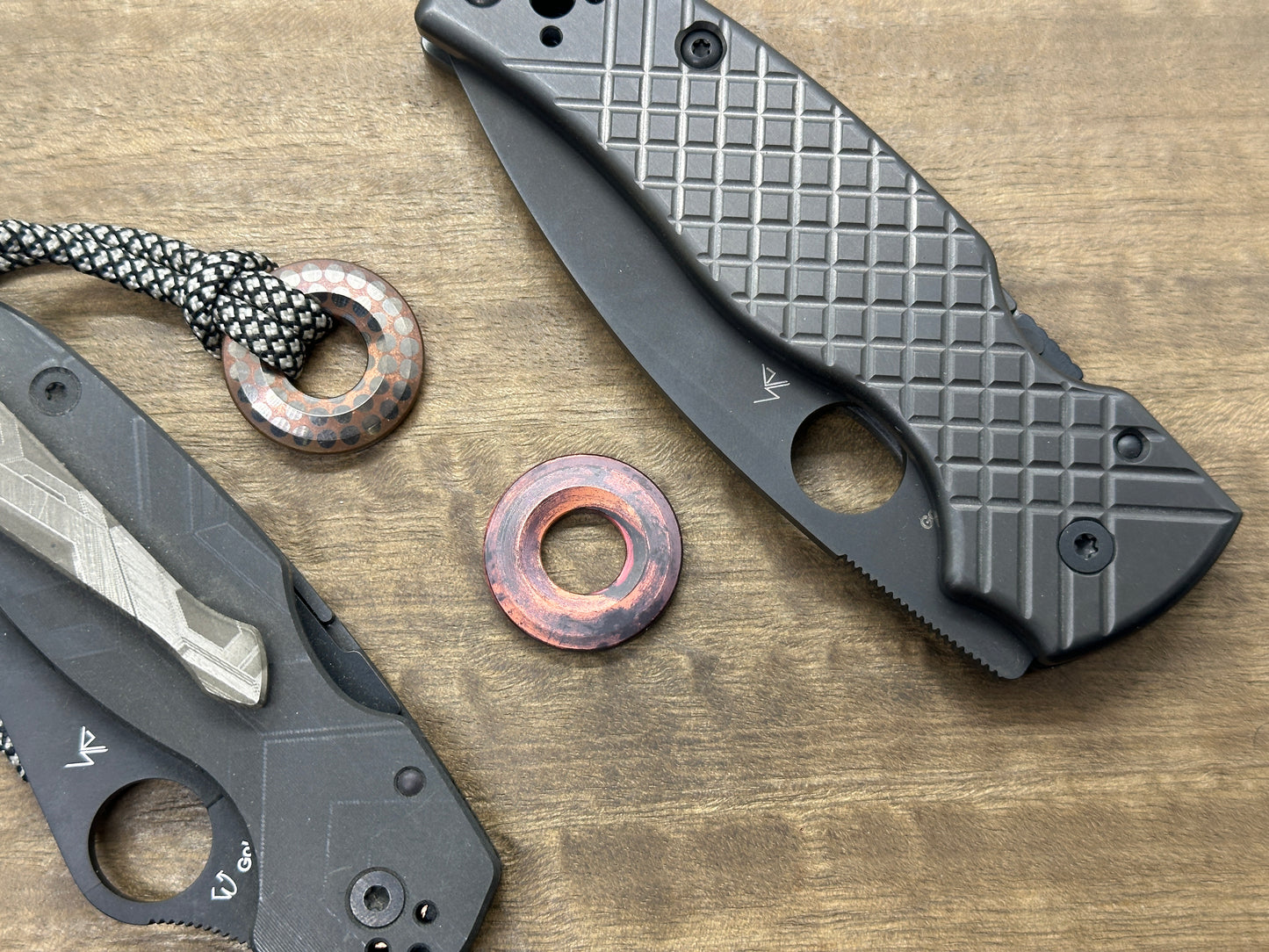 Aged Copper lanyard bead Paracord bead Beard bead