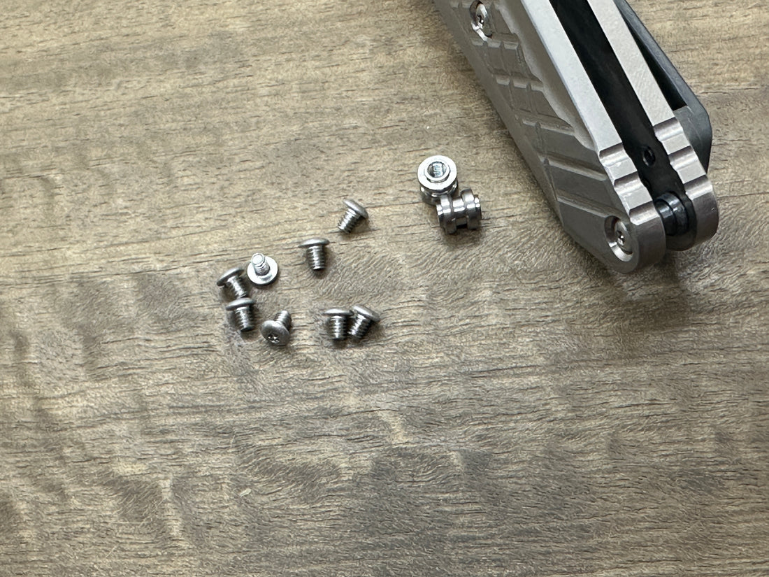 2 Titanium Barrel Spacers Benchmade 940 Osborne conversion kit & 8 screws