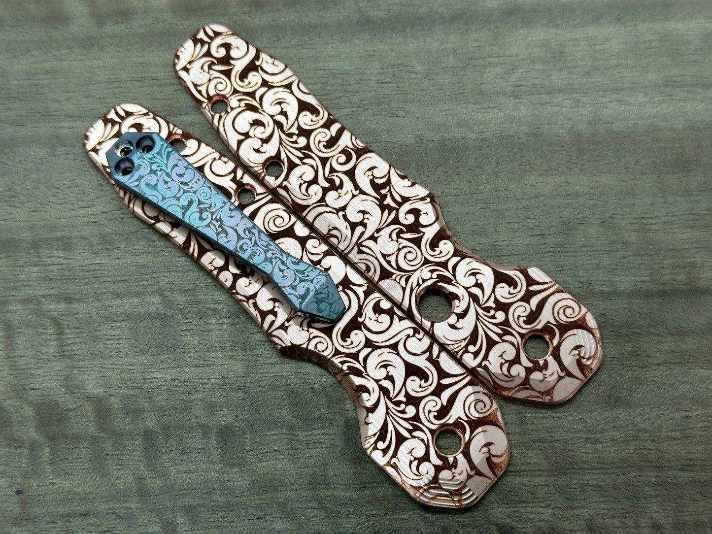 VICTORIA Copper Scales for Spyderco SMOCK