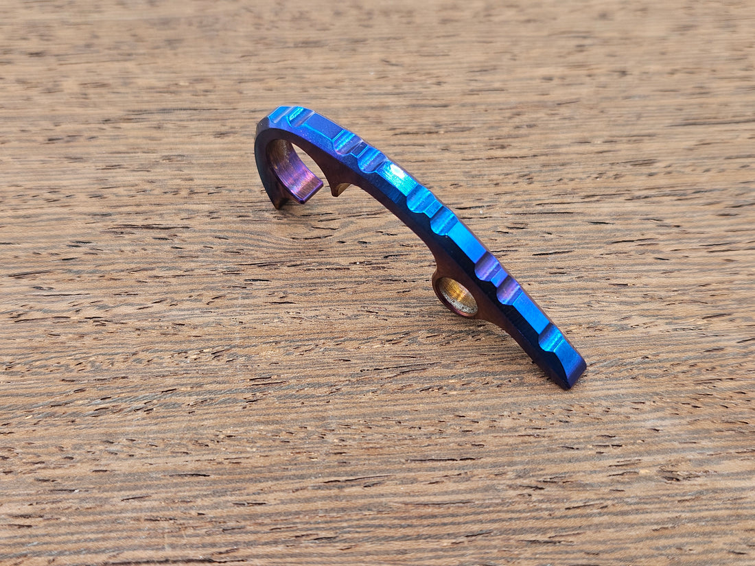 CLR Spyderco Paramilitary 3<br>Titanium Backspacer Flamed Polished