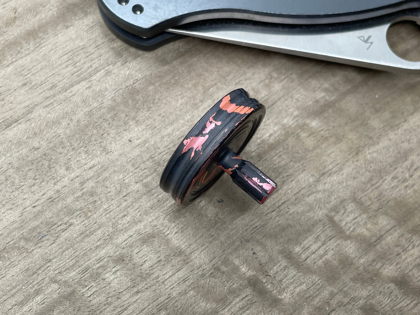 Grooved SHIPWRECK Copper PERFORMER Spinning Top