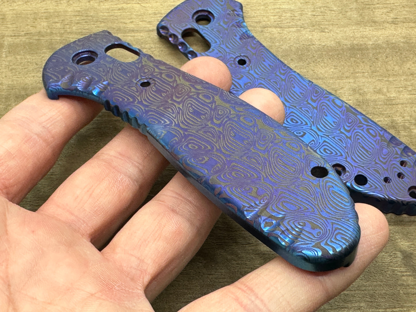 Dama AEGR Flamed Titanium Scales for Benchmade GRIPTILIAN 551 & 550