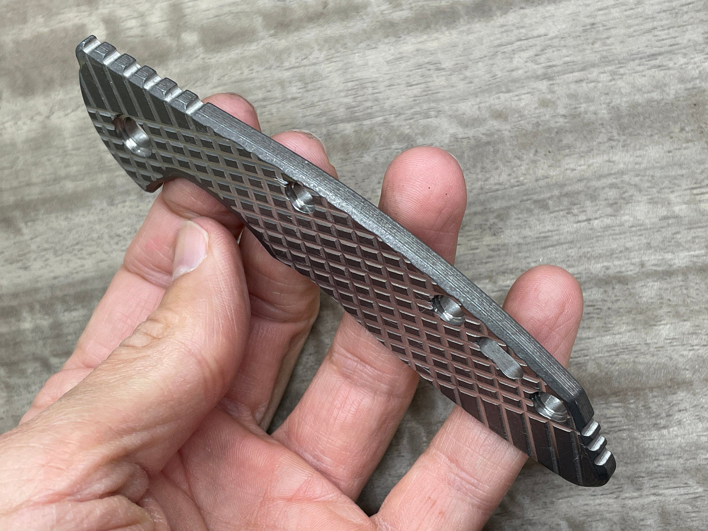 Battleworn FRAG Cnc milled Titanium scale for XM-18 3.5 HINDERER