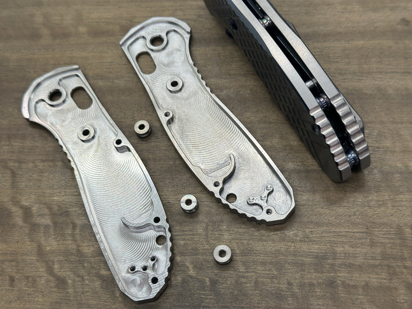Brushed Titanium Scales for Benchmade GRIPTILIAN 551 & 550