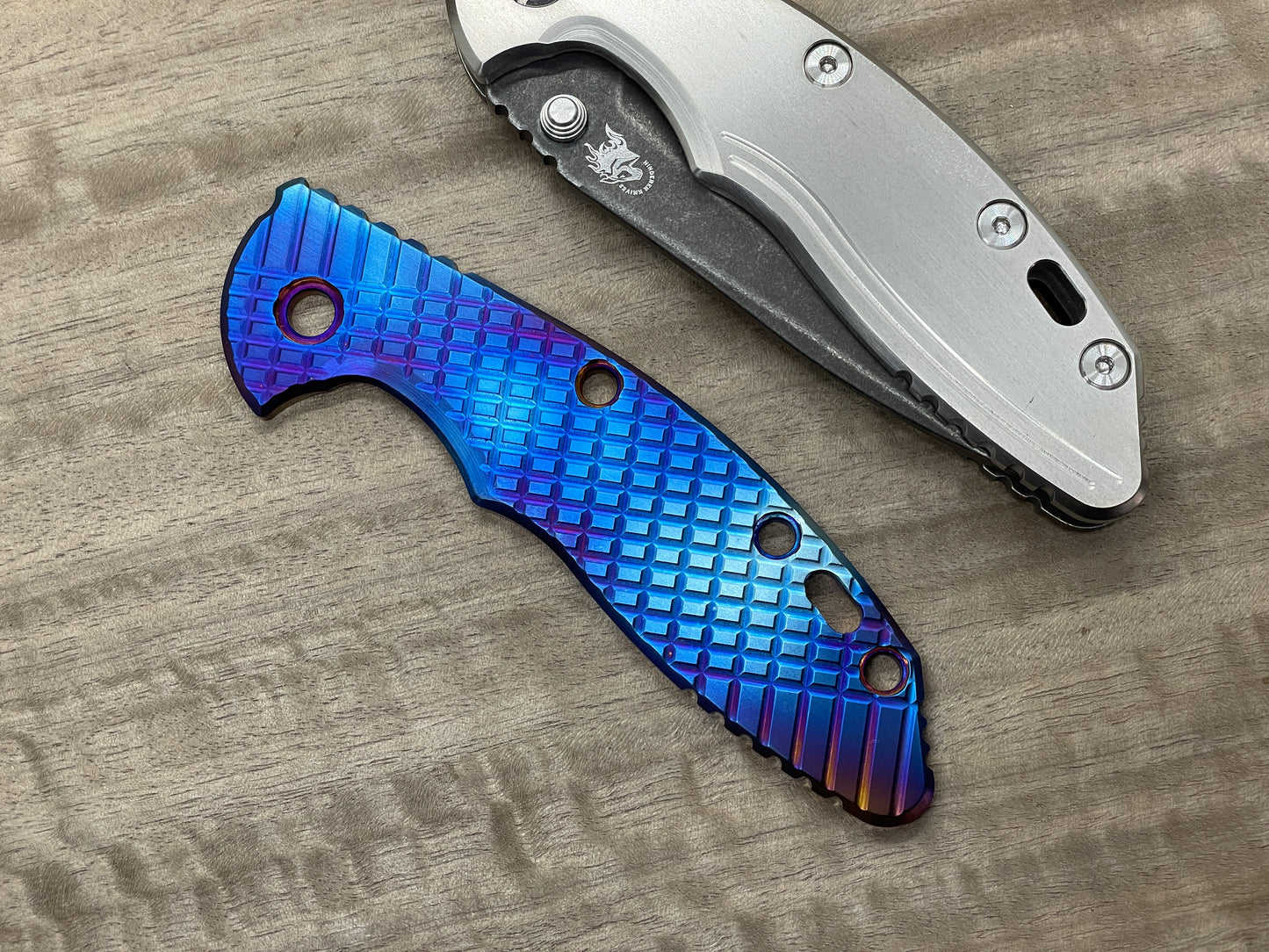 Flamed FRAG Cnc milled Titanium scale for XM-18 3.5 HINDERER