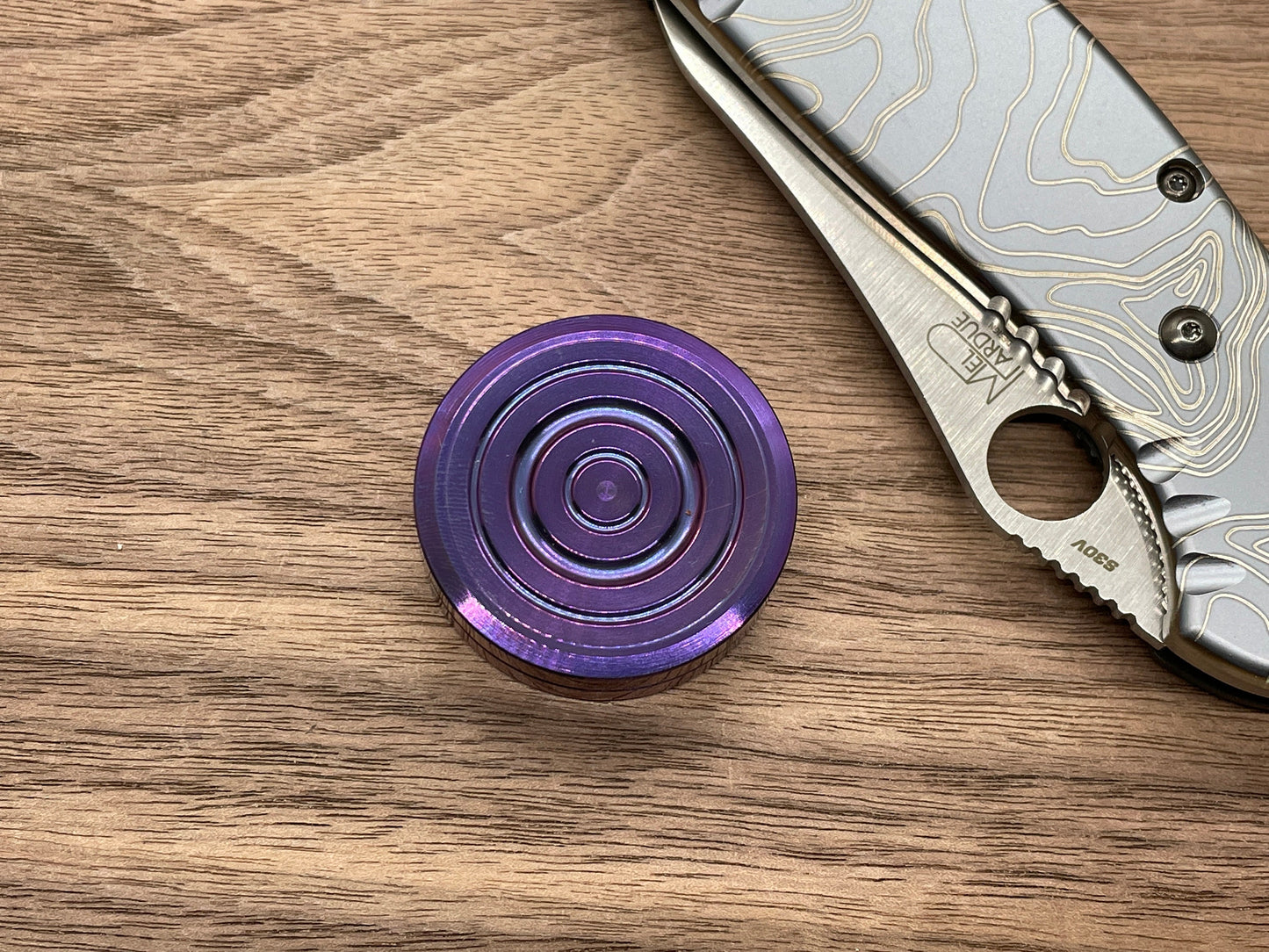ORBITER HAPTIC Coins Purple ano Titanium Haptic Coins Fidget
