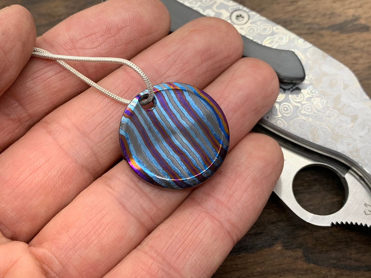 ZirCuTi Pendant Keychain Dog tag Key fob Necklace