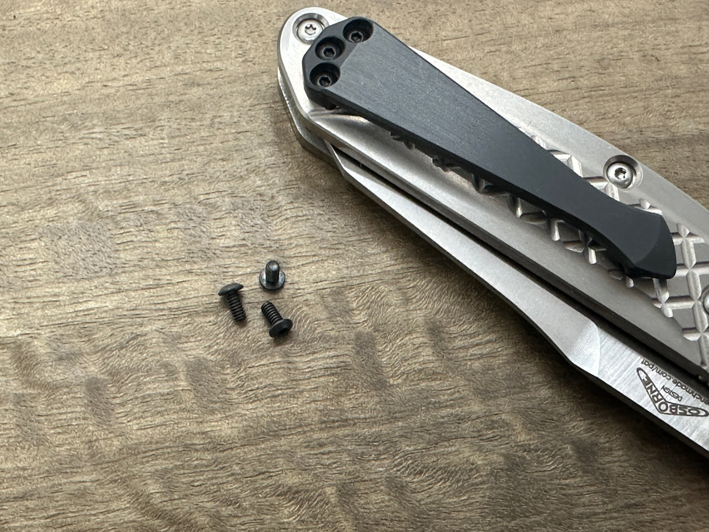 3x Black Stainless Clip Screws for most Benchmade knife Clips - Hex Button Head