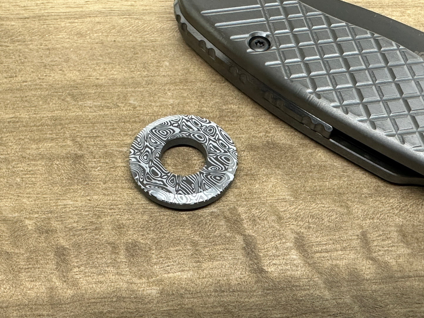 Dama AEGR engraved Zirconium lanyard bead Paracord bead Beard bead