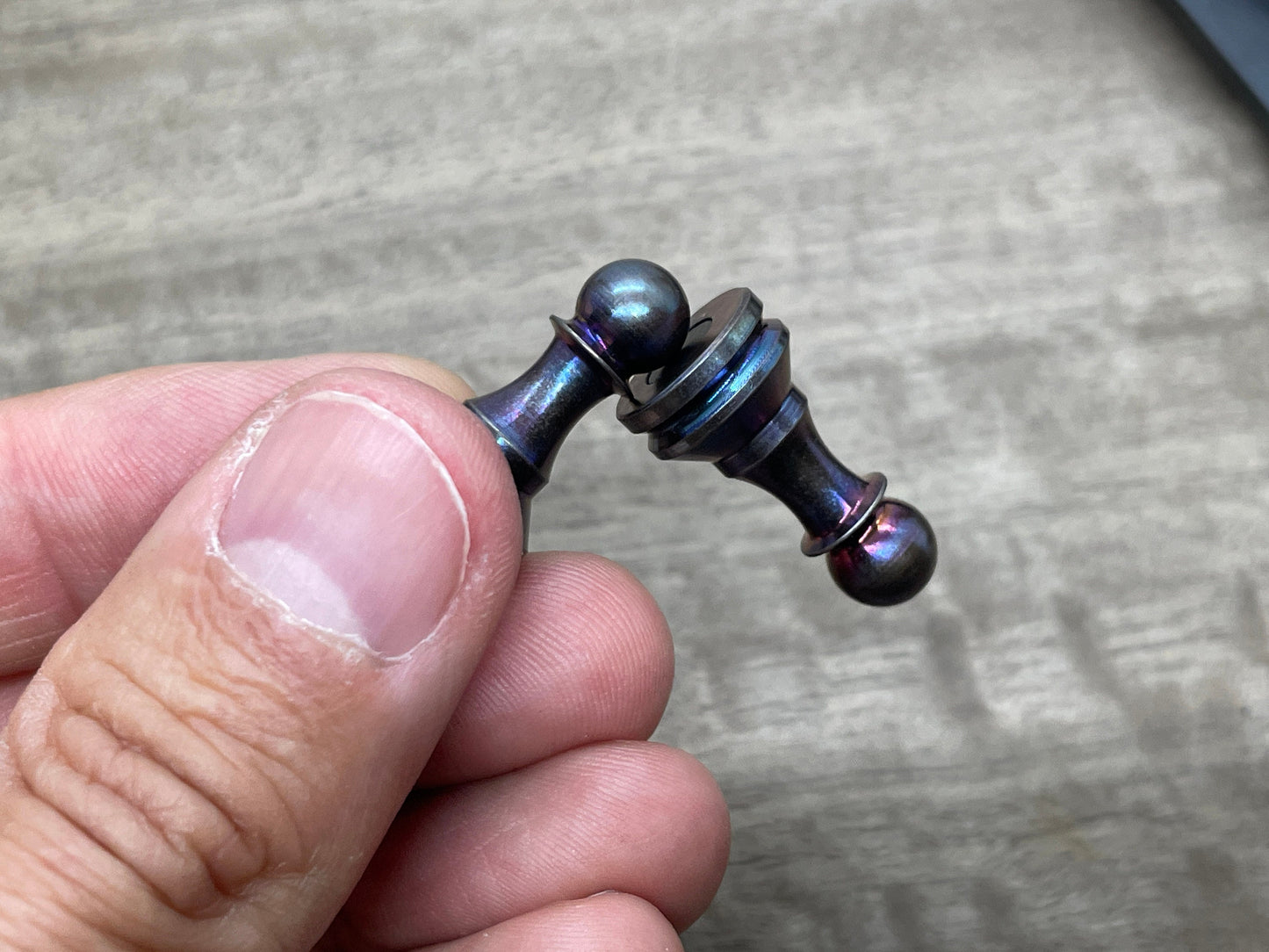 Flamed Greek Ascoloy Haptic-PAWN Haptic Slider Chess Pawn fidget
