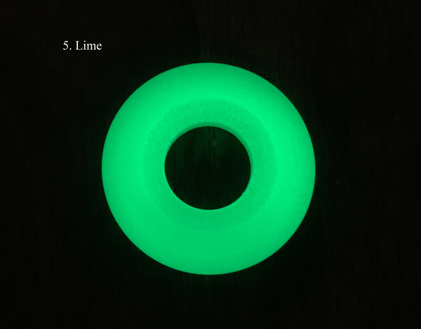 LIME TurboGlow in the Dark lanyard bead Keychain Paracord bead Dog tag