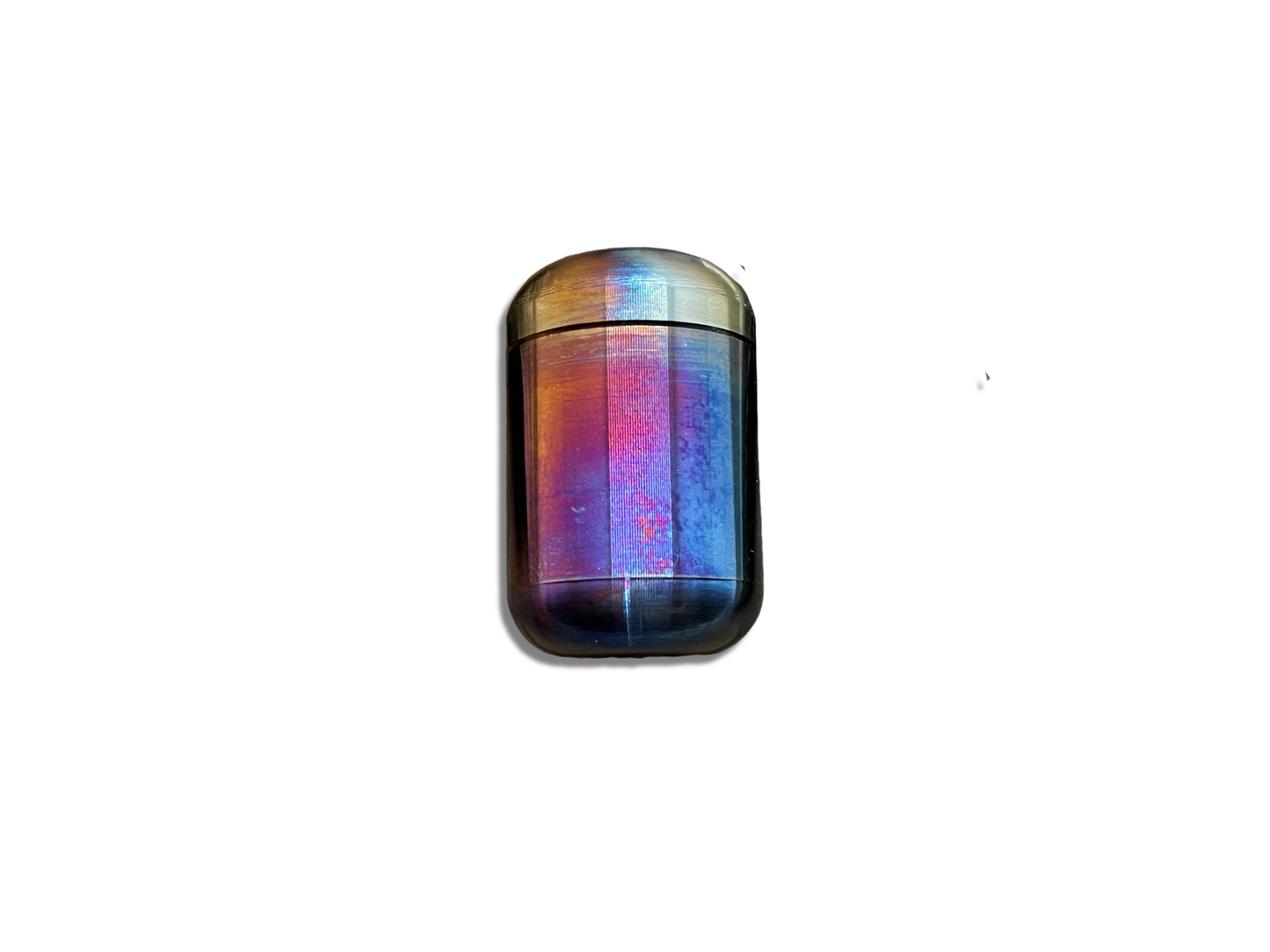 Flamed Stainless Steel Pill Box Pocket Pill Case Stash box Meton-Vault
