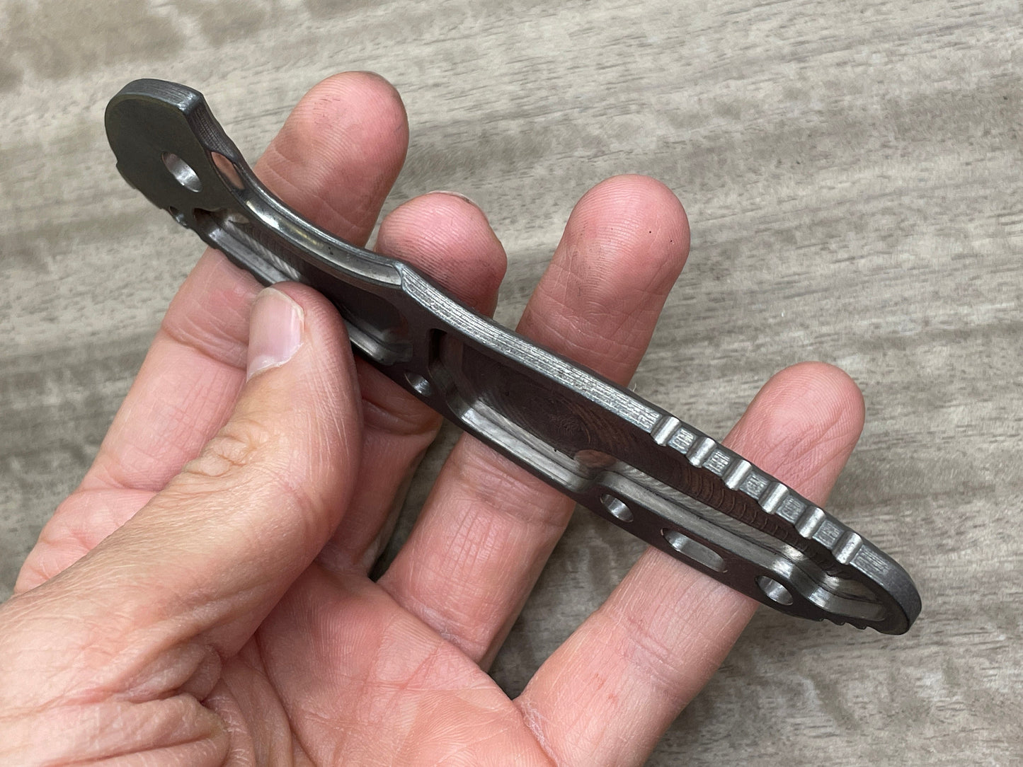 Battleworn FRAG Cnc milled Titanium scale for XM-18 3.5 HINDERER
