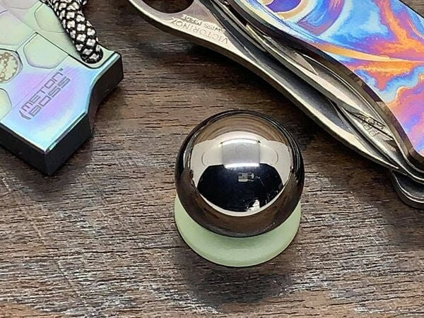 25mm High polished Solid Tungsten Carbide Sphere + Glow in the dark stand