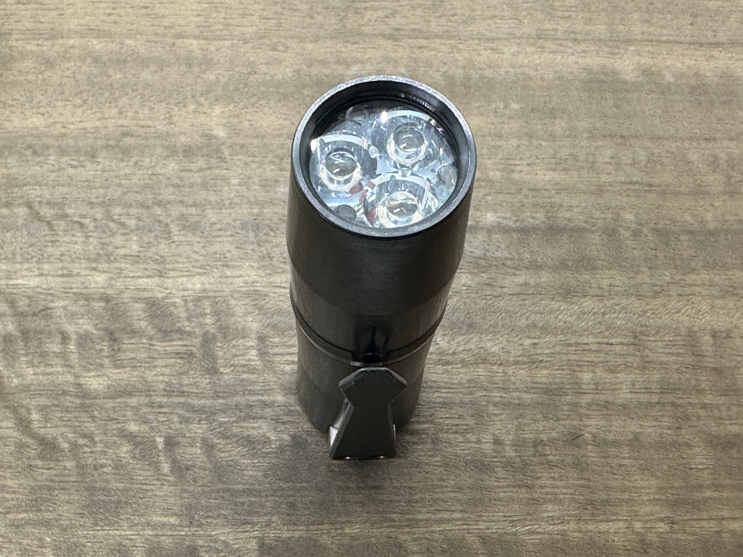 EDC FLASHLIGHT Black Zirconium Black Alien Titanium Clip