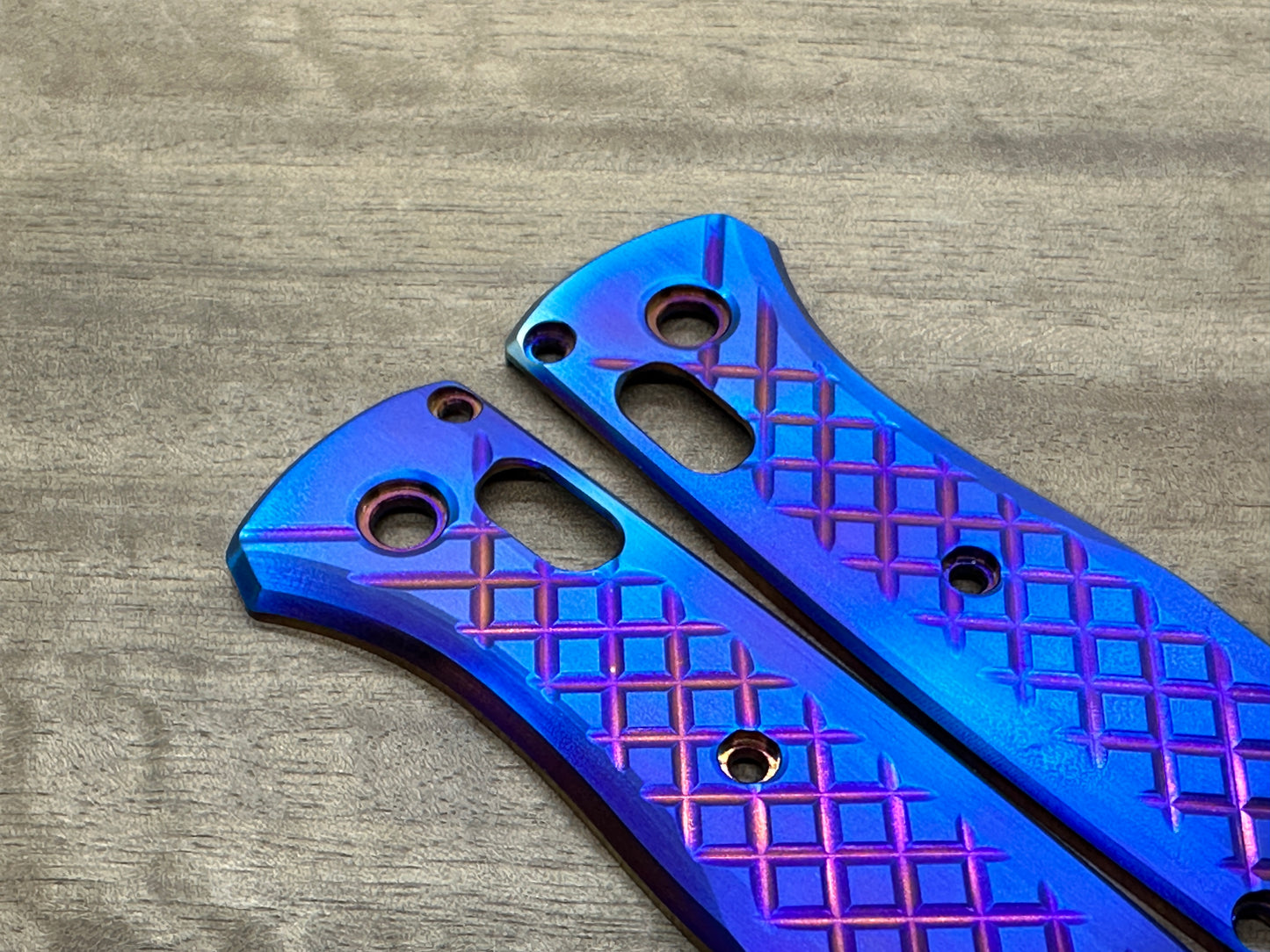 Flamed FRAG Cnc milled Titanium Scales for Benchmade Bugout 535
