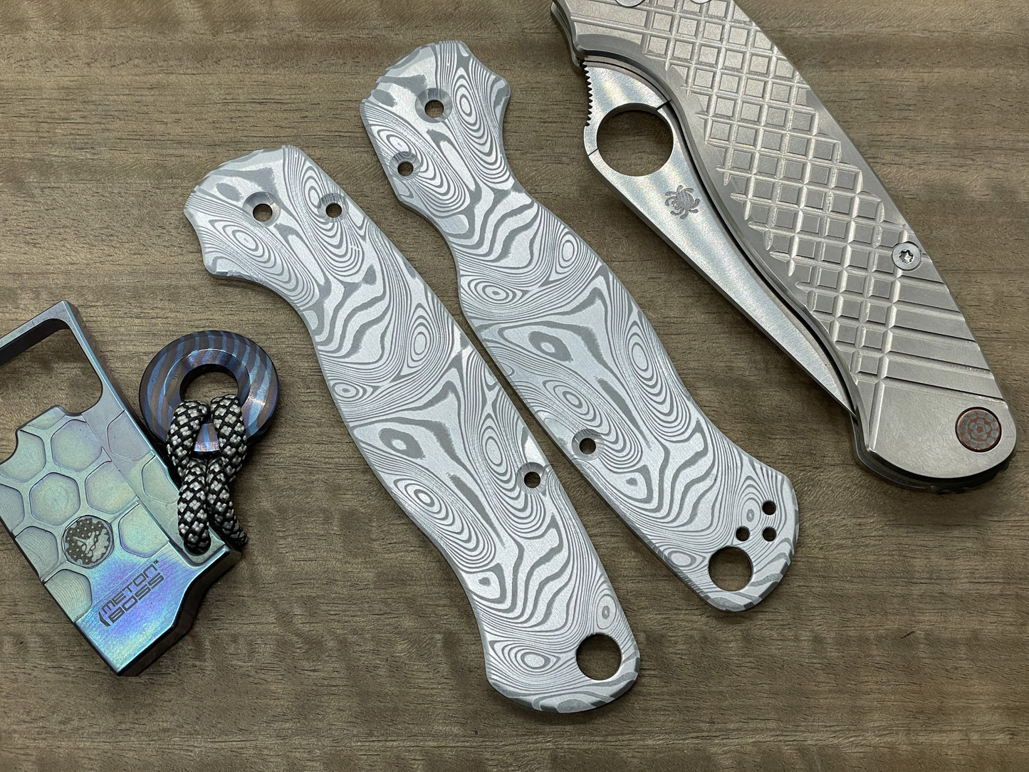 Dama FISH pattern Aerospace Aluminum scales for Spyderco Paramilitary 2 PM2