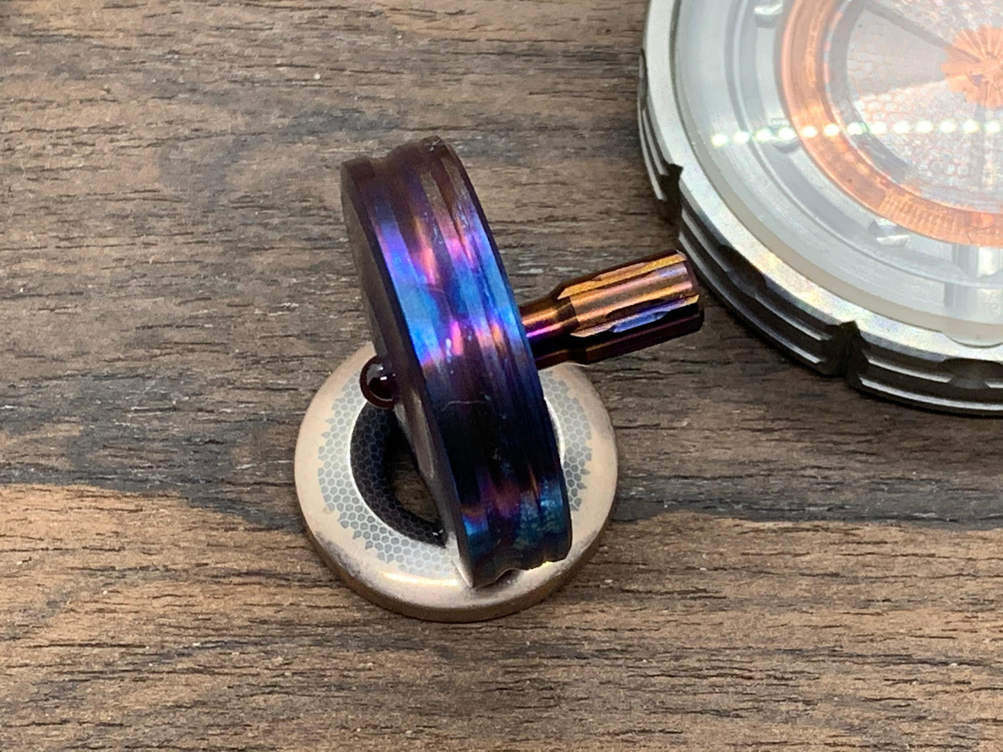 Flamed Titanium GROOVED Spinning Top PERFORMER