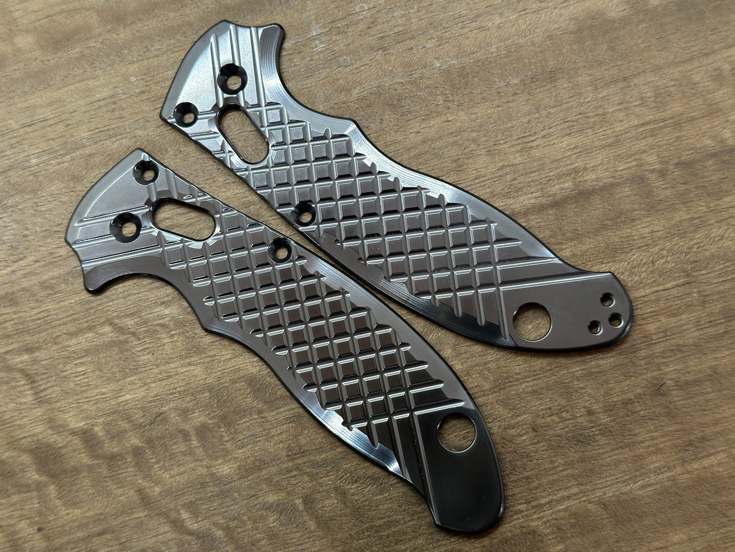 Polished FRAG milled Zirconium scales for Spyderco MANIX 2