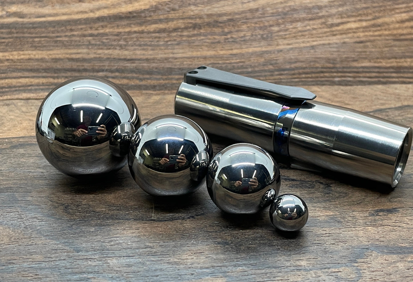 50mm High polished Solid Tungsten Carbide Sphere + Glow in the dark stand