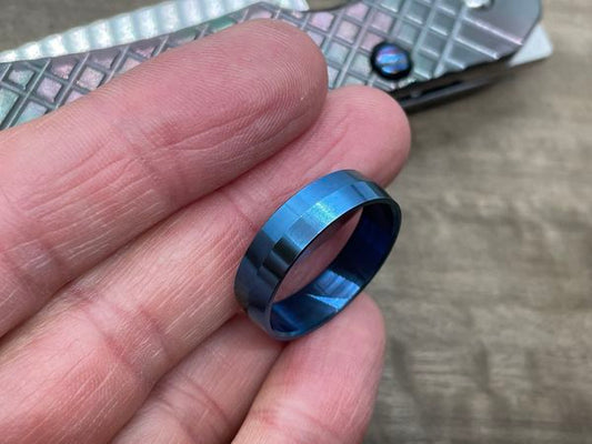 LITE Blue Ano TITANIUM Ring US Size: 12/ Pendant / SpinTop Stand