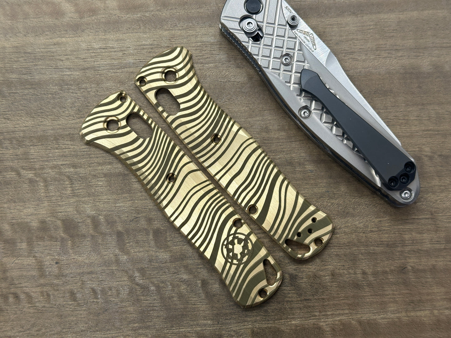 BESKAR Mandalorian Brass Scales for Benchmade Bugout 535