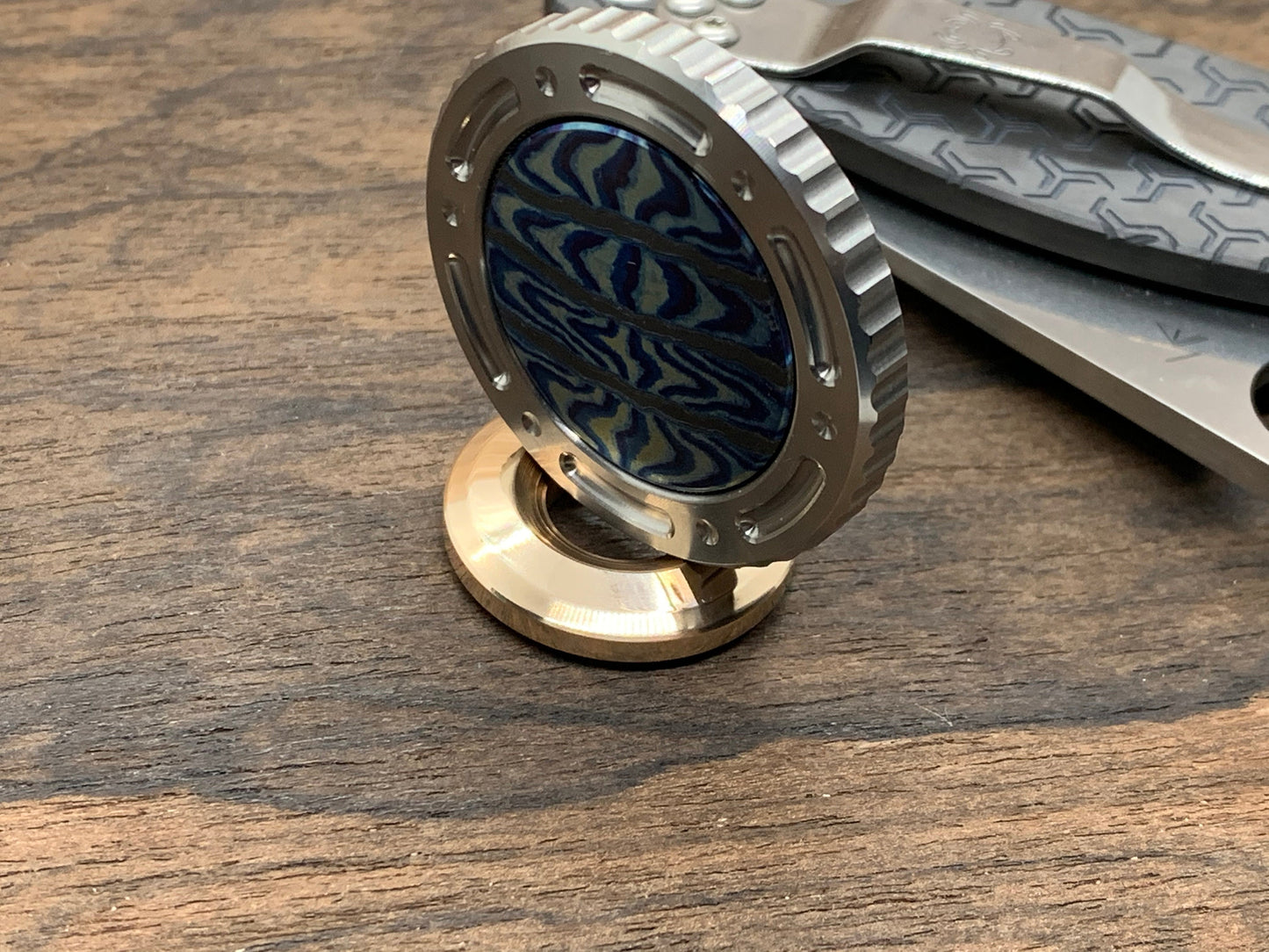 Polished Brass lanyard bead Paracord bead Dog tag