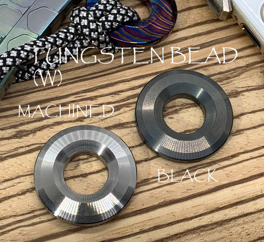 Black TUNGSTEN lanyard bead Paracord bead Dog tag