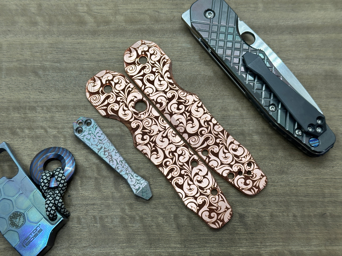 VICTORIA Copper Scales for Spyderco SMOCK