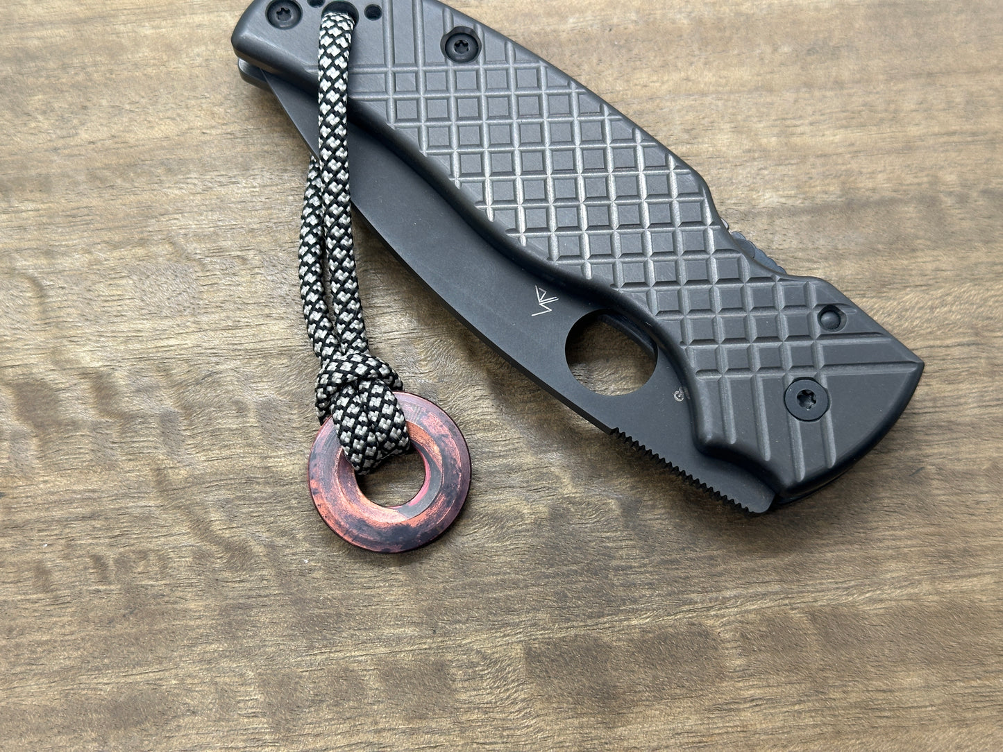 Aged Copper lanyard bead Paracord bead Beard bead