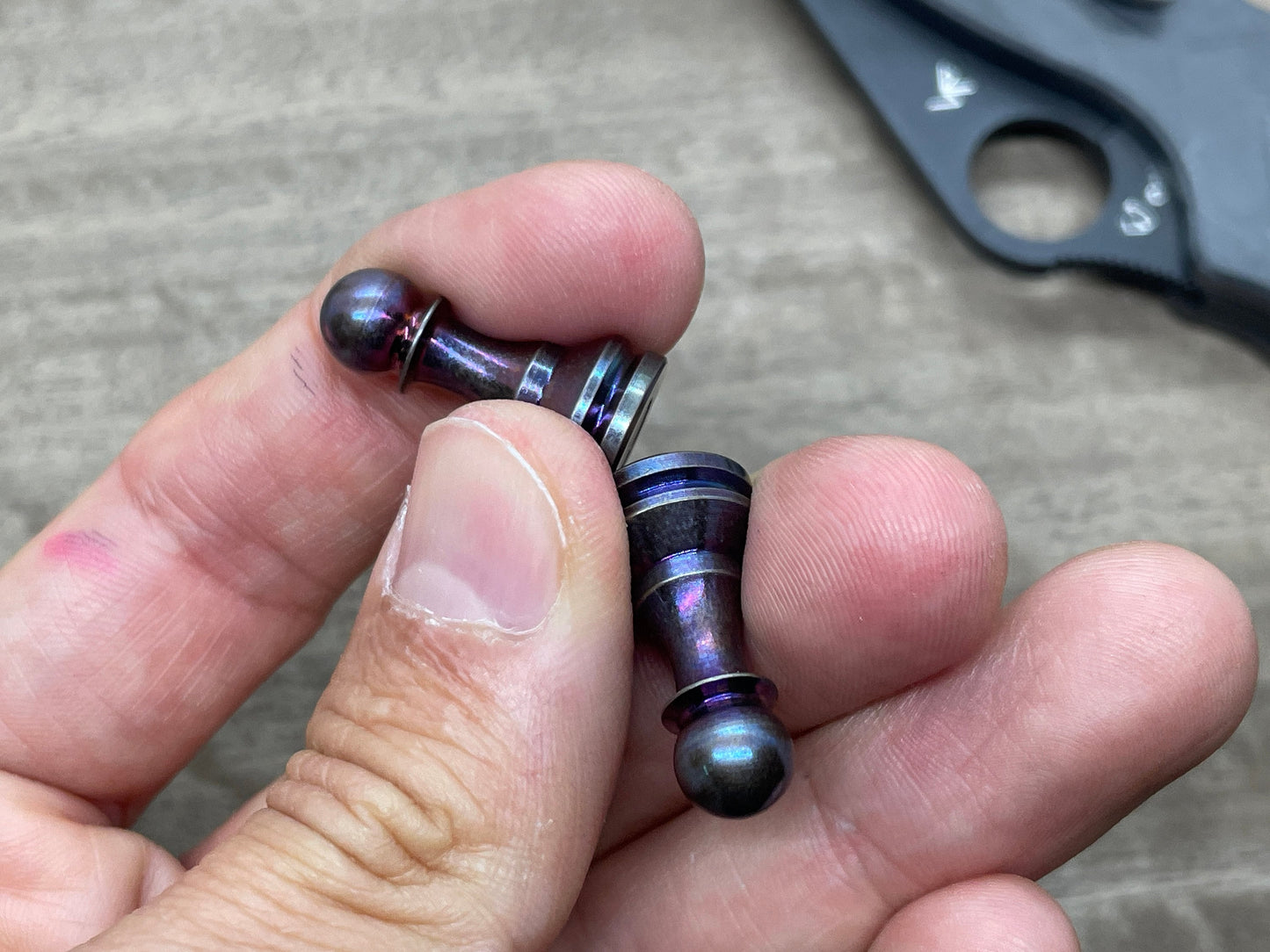 Flamed Greek Ascoloy Haptic-PAWN Haptic Slider Chess Pawn fidget