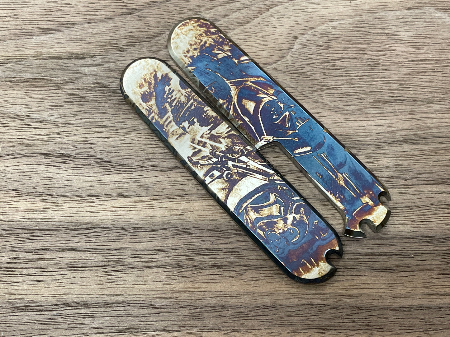 STAR WARS heat ano 91mm Titanium Scales for Swiss Army SAK