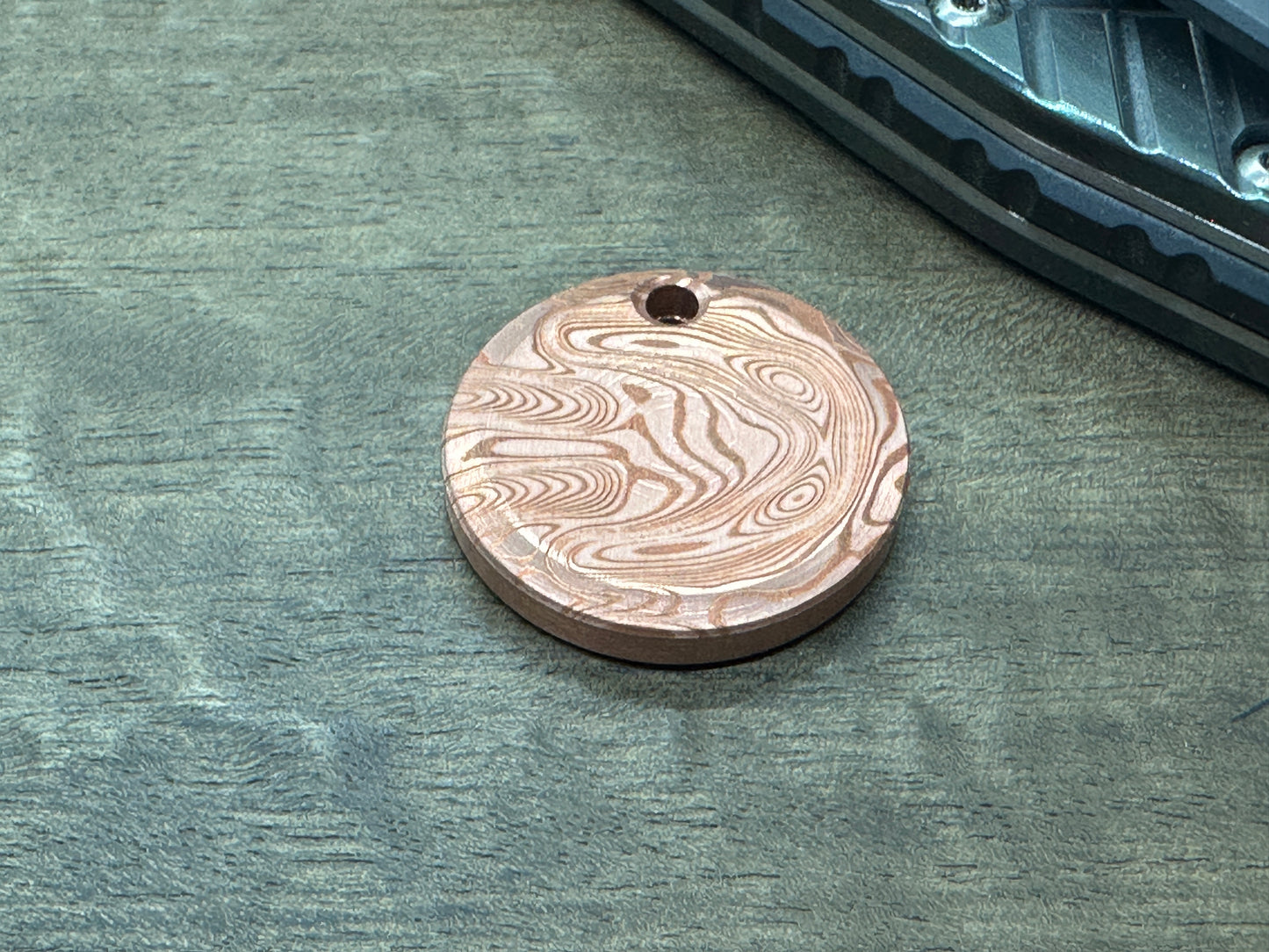 I can do all things - Phil 4:13 - Dama FISH engraved Copper PENDANT Keychain