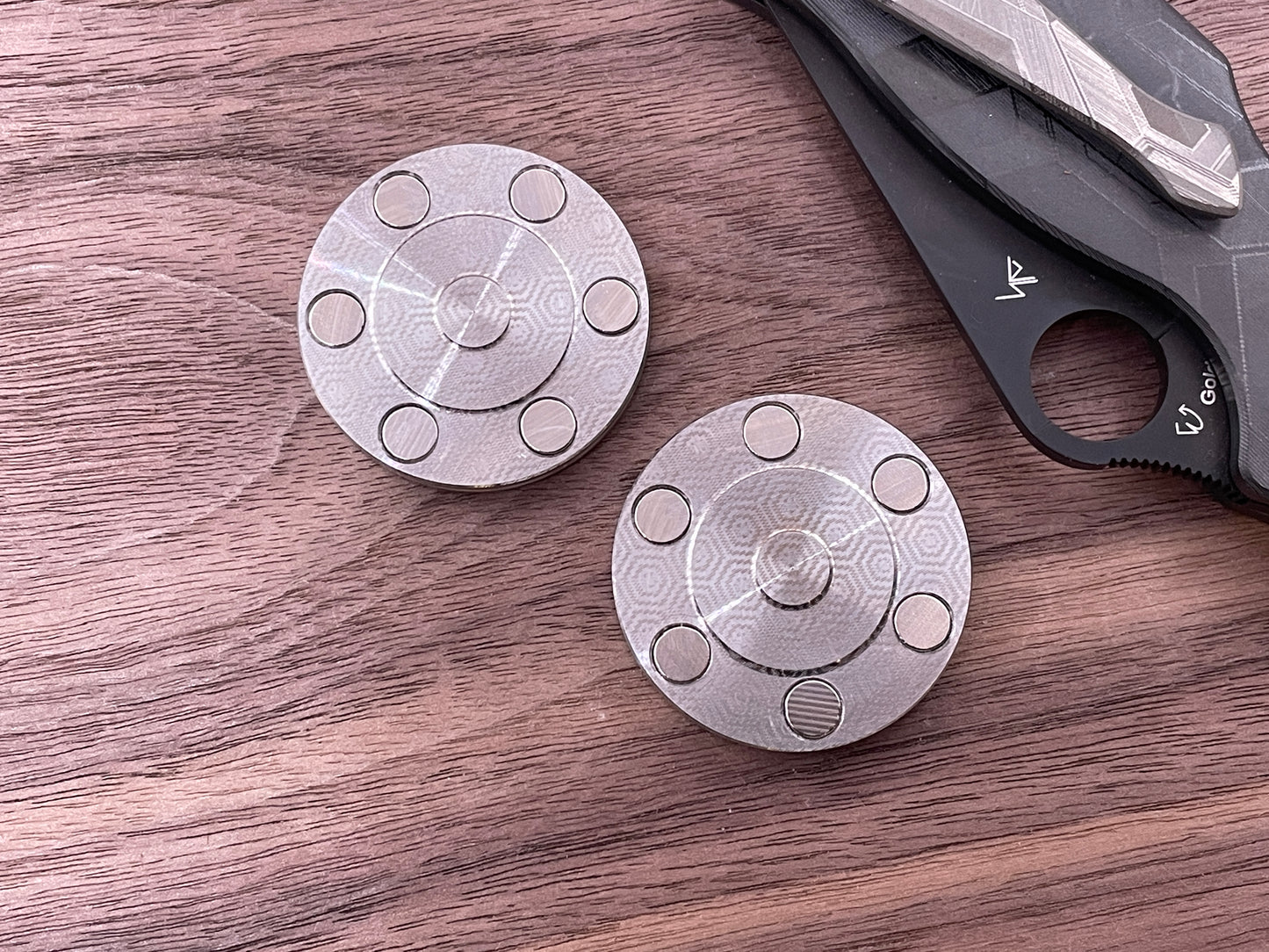 LIGHTHOUSE COMPASS engraved Haptic Coins CLICKY Stainless Steel Fidget toys