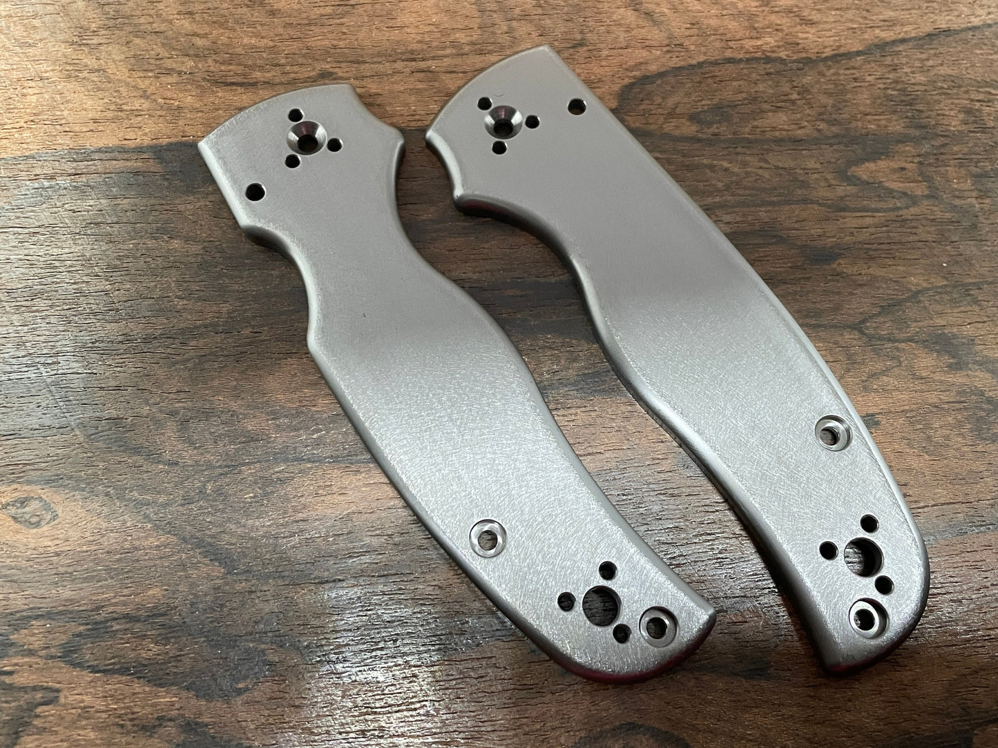 Deep BRUSHED Black Zirconium Scales for SHAMAN Spyderco