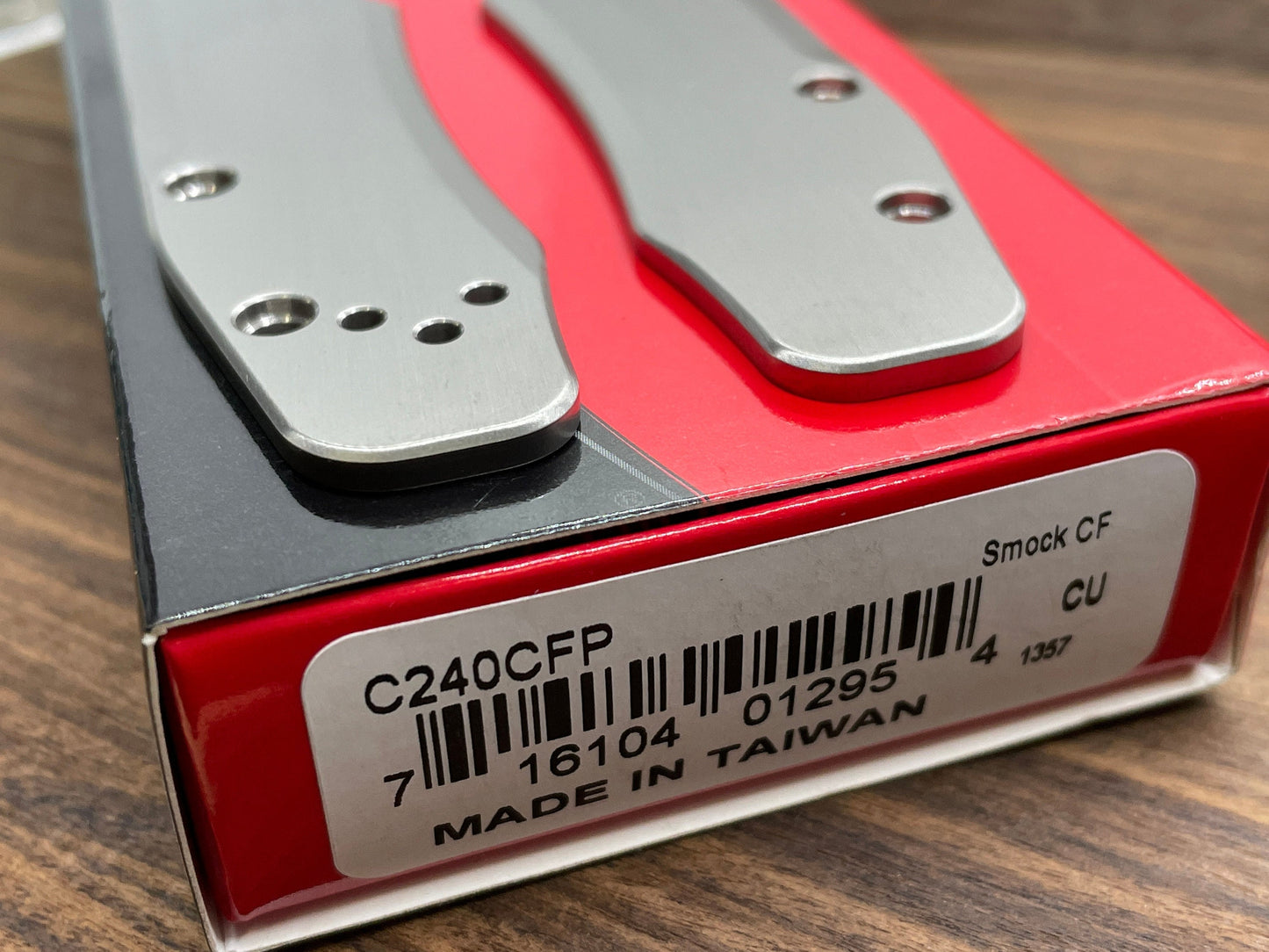 Flamed RIVETED AIRPLANE Titanium Scales for Spyderco SMOCK