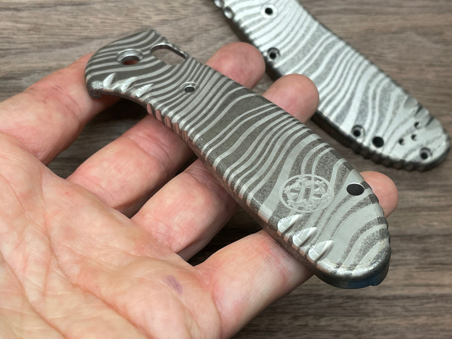 Battleworn BESKAR Mandalorian Titanium Scales for Benchmade GRIPTILIAN 551 & 550