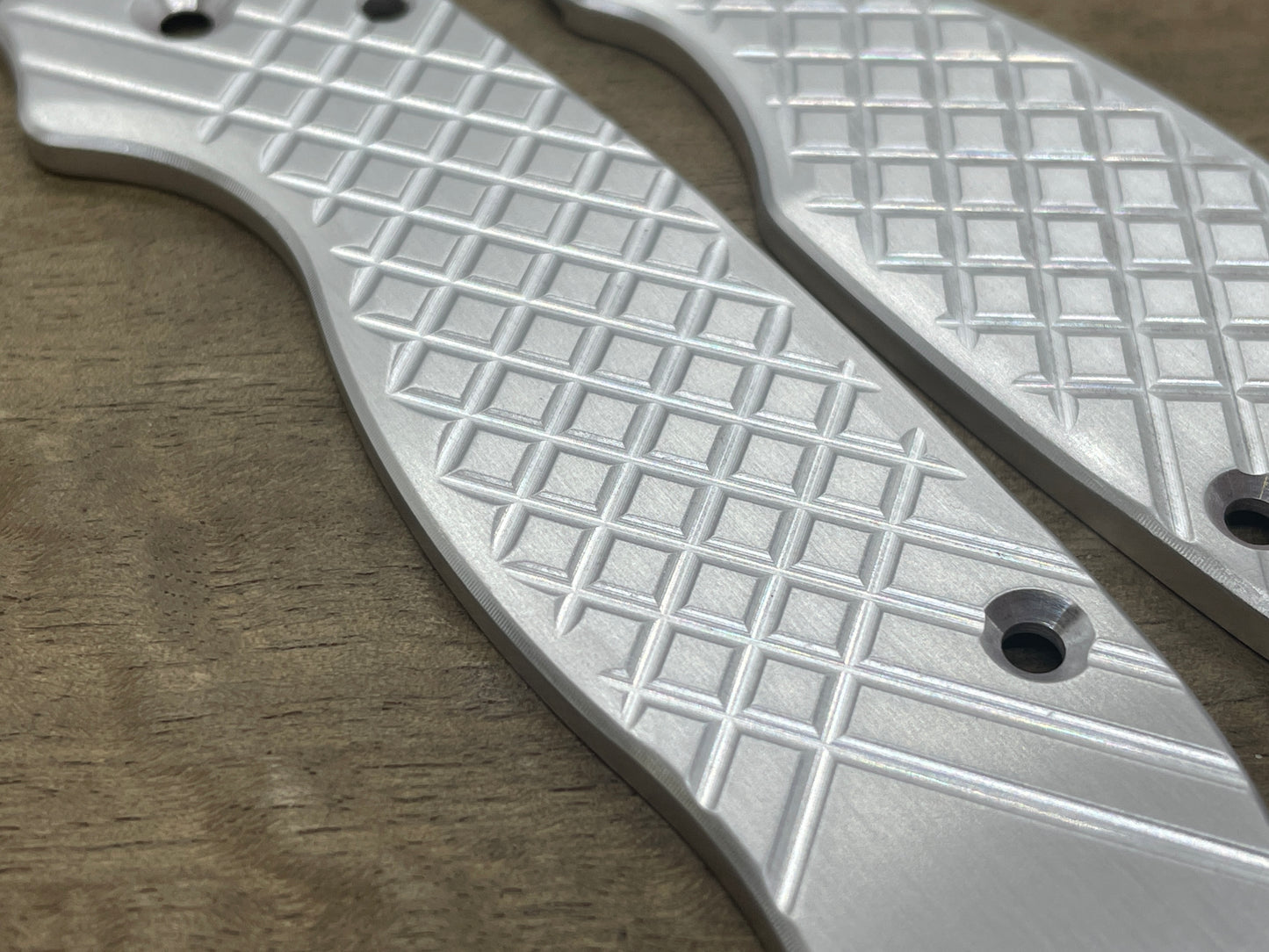Redesigned FRAG milled Aerospace Aluminum Scales for Spyderco Para 3