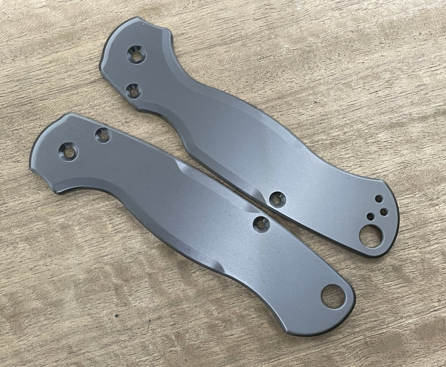 Brushed black Zirconium scales for Spyderco Paramilitary 2 PM2