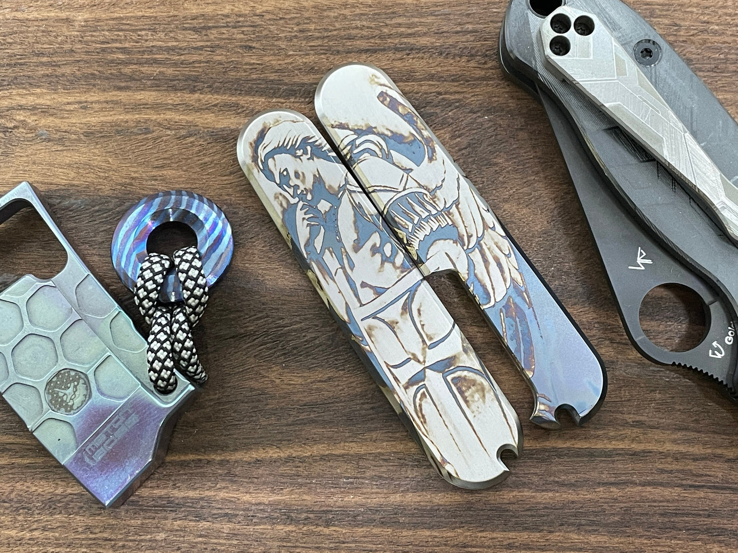St. MICHAEL the Archangel 91mm Titanium Scales for Swiss Army SAK