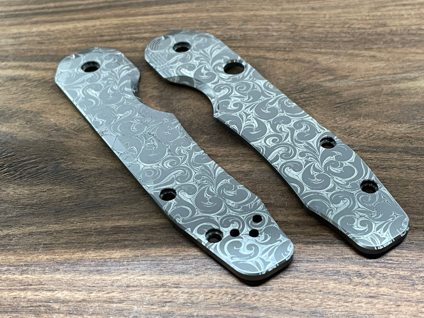 VICTORIA Black Zirconium Scales for Spyderco SMOCK