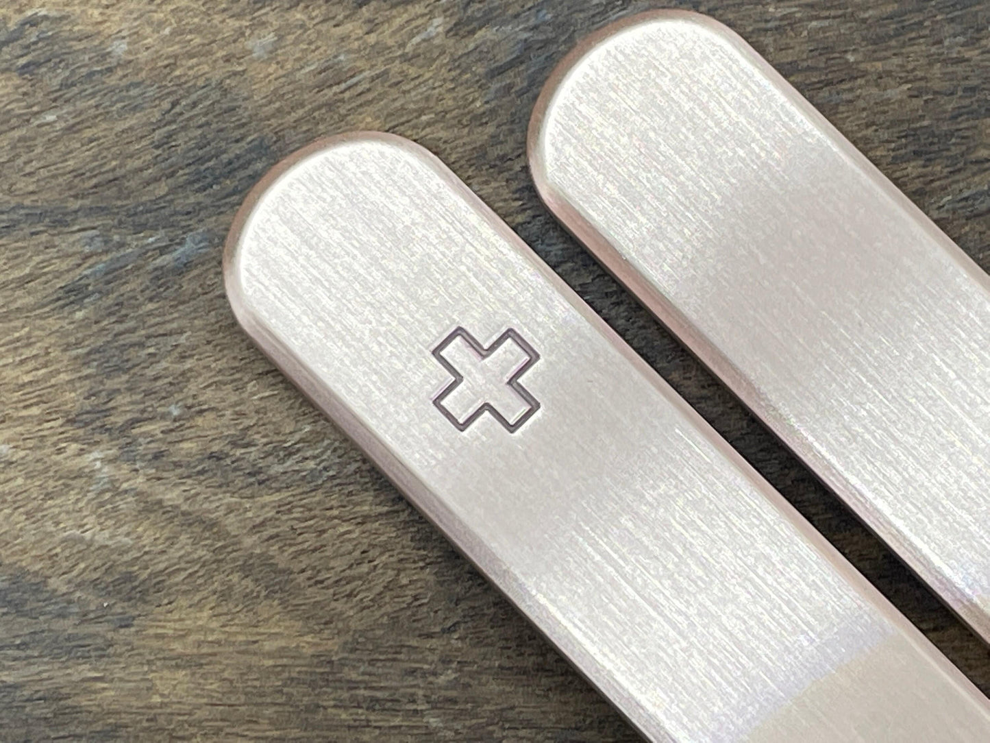 58mm Logo + engraved Copper Scales for Swiss Army SAK