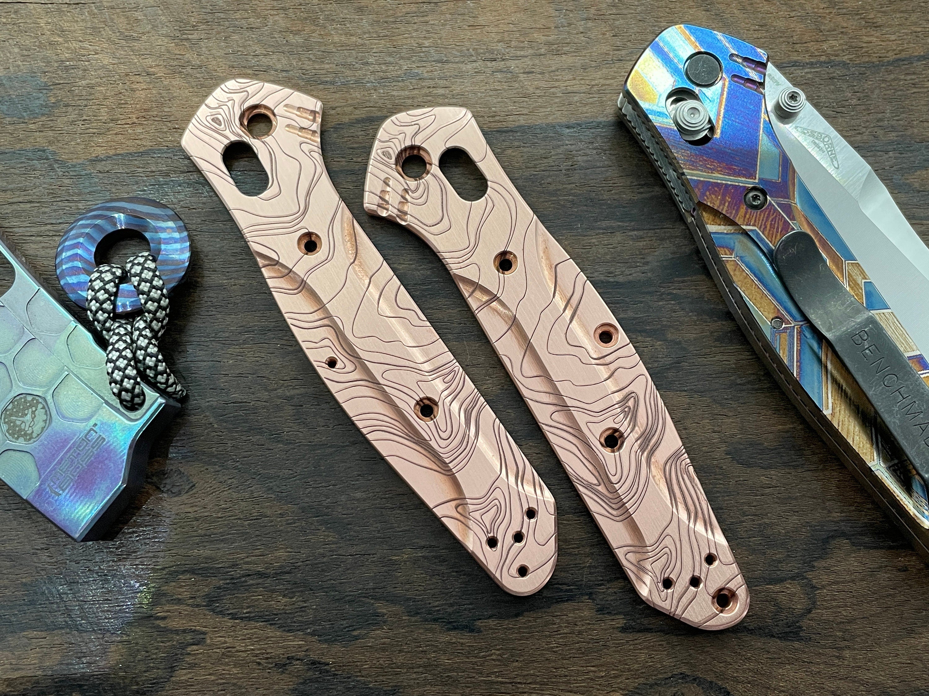 FRAG Aged Copper CNC machined Knife Scales for Benchmade 940 Osborne Folding Knife shops scales Pocket knife EDC gear MetonBoss Every Day Carry