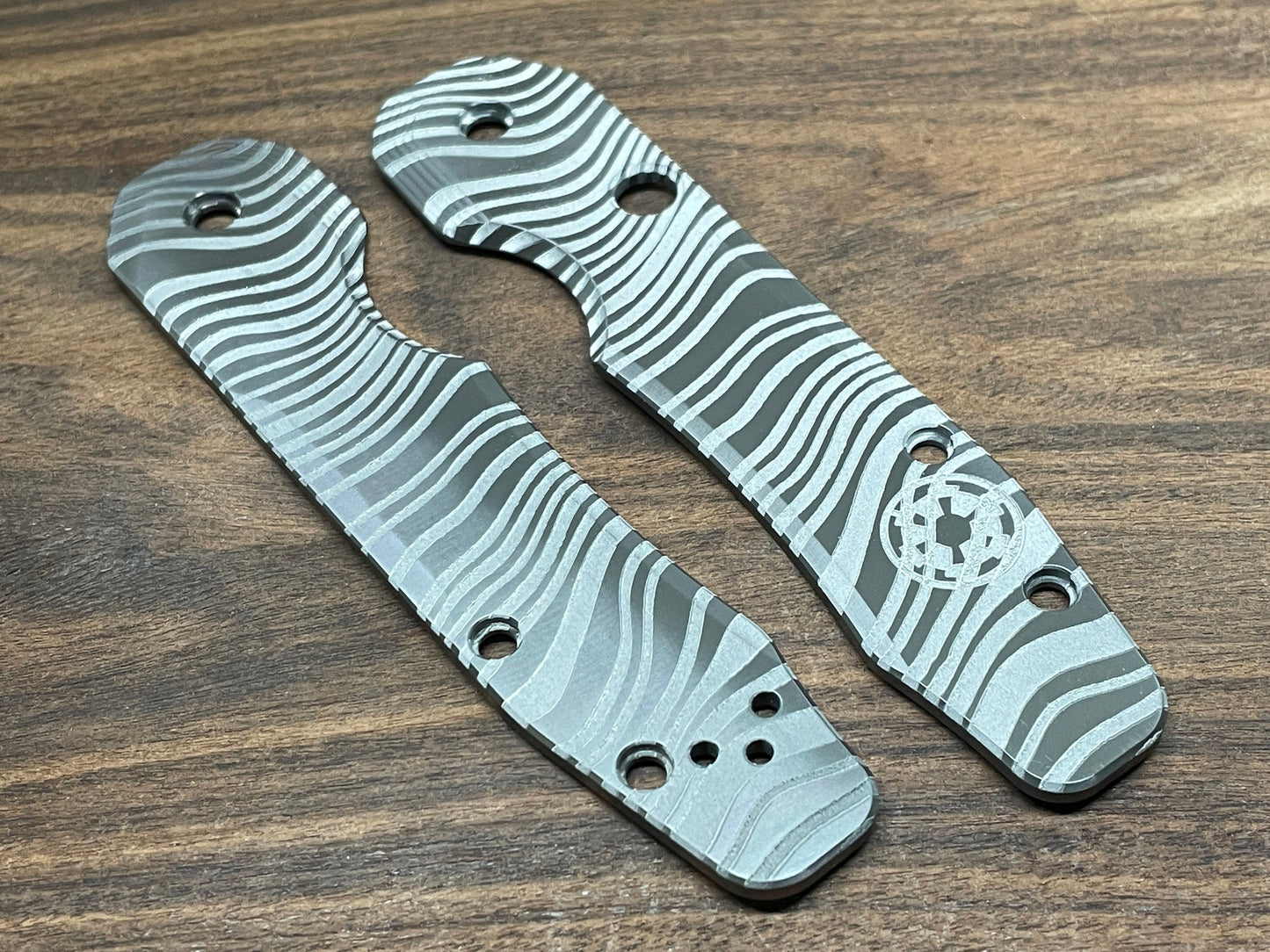 BESKAR MANDALORIAN Black Zirconium Scales for Spyderco SMOCK