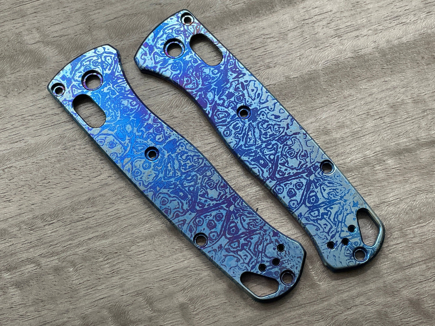 Blue ALIEN Titanium Scales for Benchmade Bugout 535