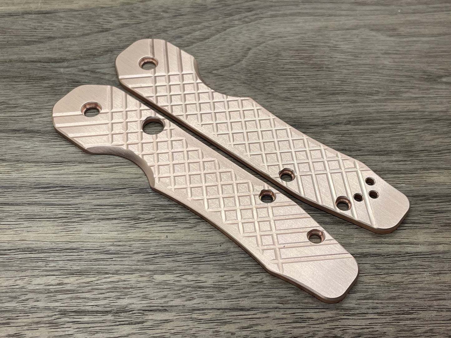 Pure Copper FRAG milled Scales for Spyderco SMOCK