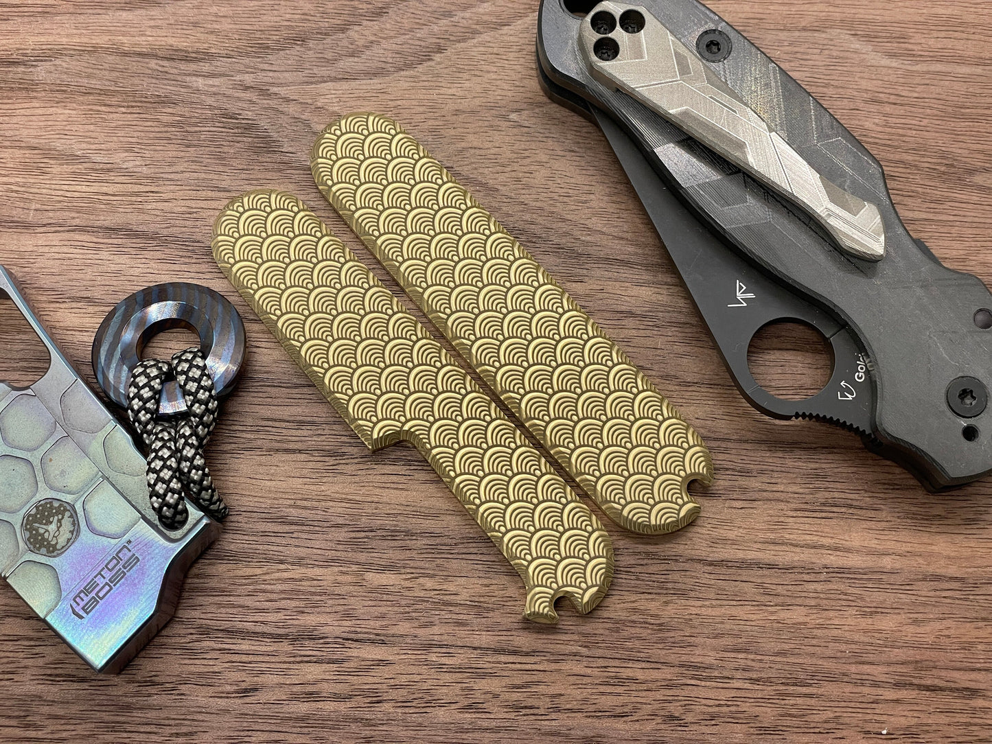 SEIGAIHA 91mm Brass Scales for Swiss Army SAK