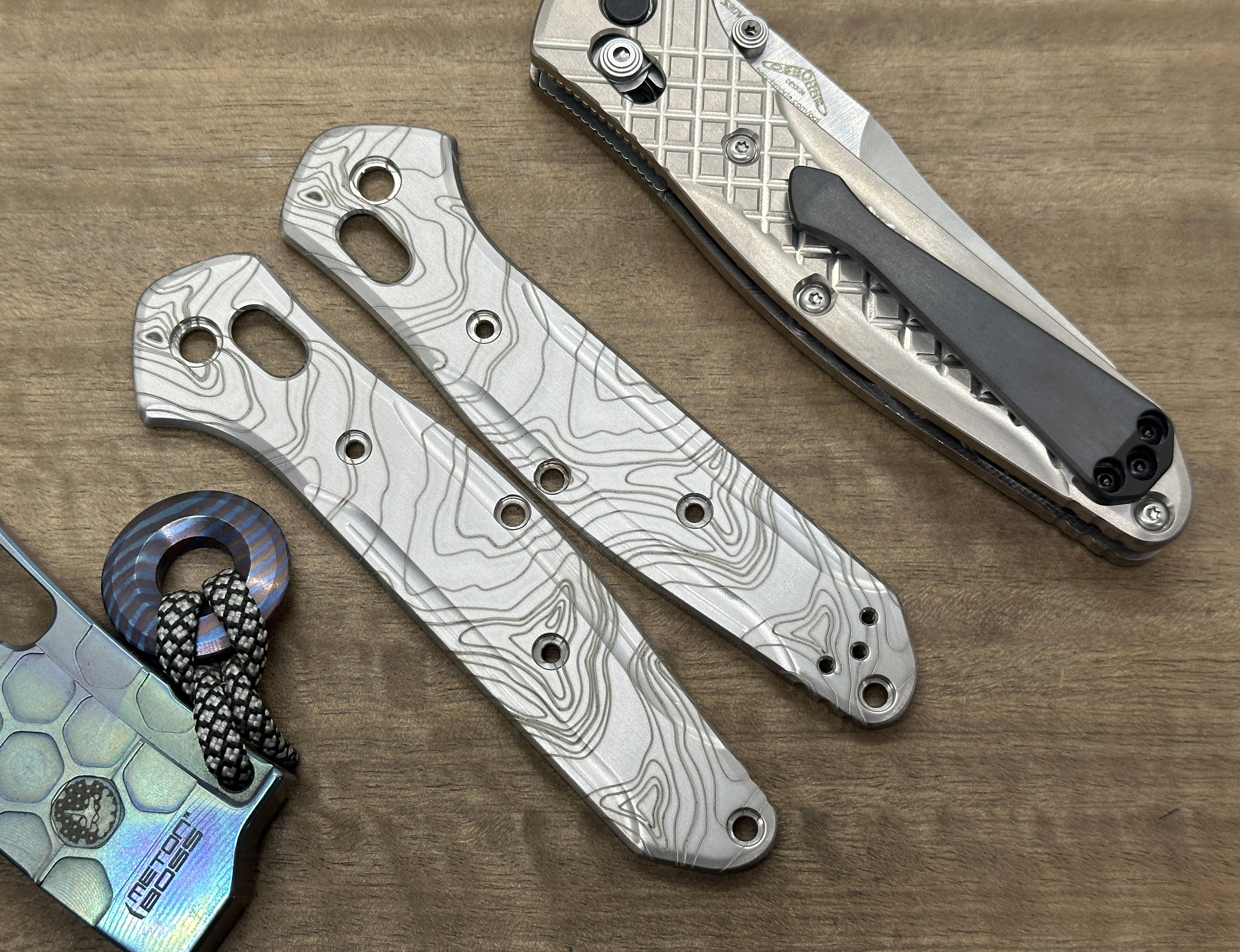 REPTILIAN engraved Copper Knife Scales for Benchmade 940 Osborne top Folding Knife scales Pocket knife EDC gear MetonBoss Every Day Carry Cnc