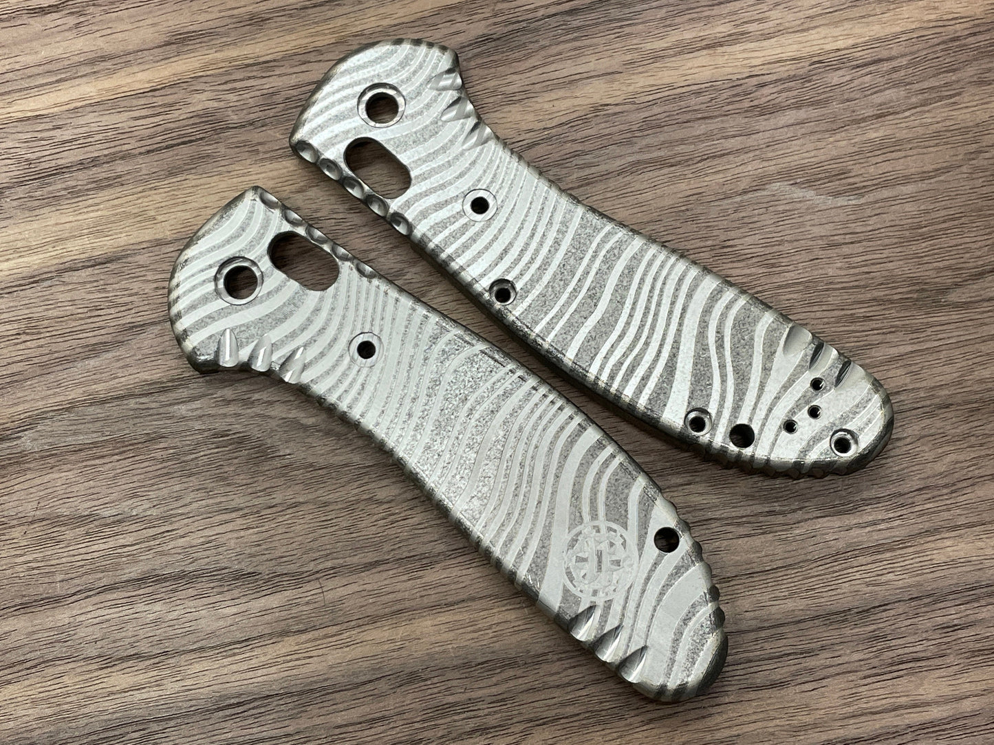 Battleworn BESKAR Mandalorian Titanium Scales for Benchmade GRIPTILIAN 551 & 550